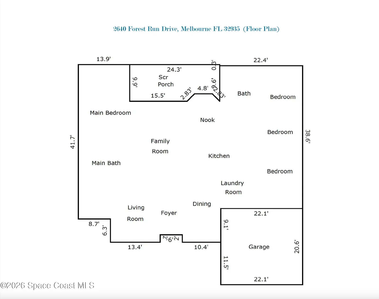 2640 Forest Run Drive, Melbourne, Fl 32935, FL