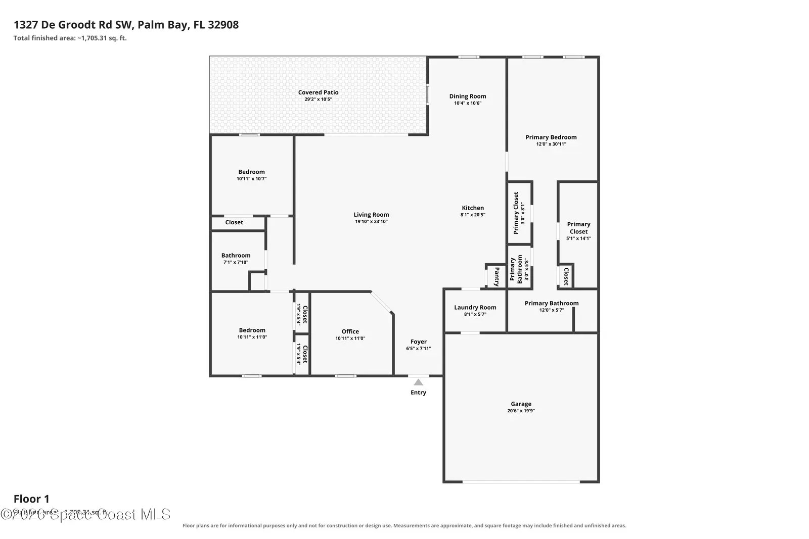1327 De Groodt Road Sw, Palm Bay, Fl 32908, FL