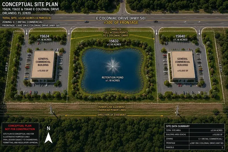 15624, 15632 & 15640 E Colonial Dr, FL