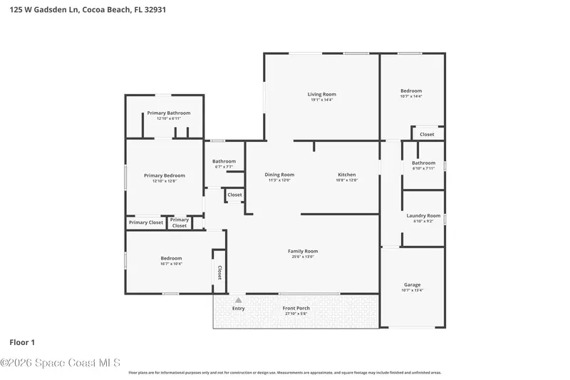 125 W Gadsden Lane, Cocoa Beach, Fl 32931, FL