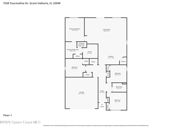 7528 Tourmaline Drive, Grant, Fl 32949, FL