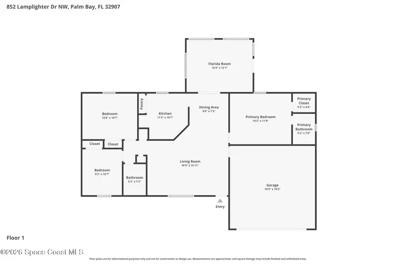 852 Lamplighter Drive Nw, Palm Bay, Fl 32907, FL