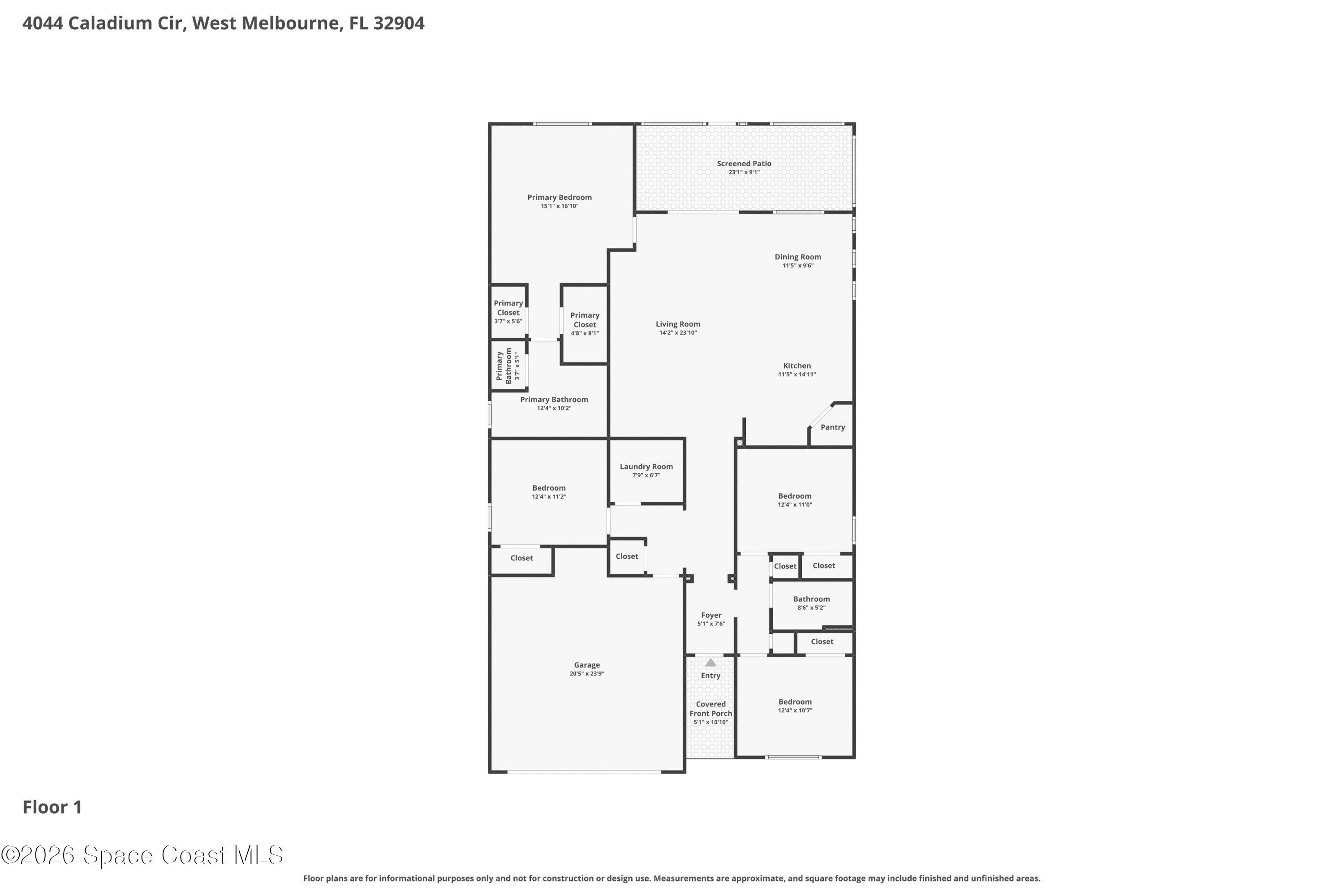 4044 Caladium Circle, Melbourne, Fl 32904, FL