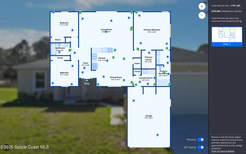314 Falls Church Street Sw, Palm Bay, Fl 32908, FL