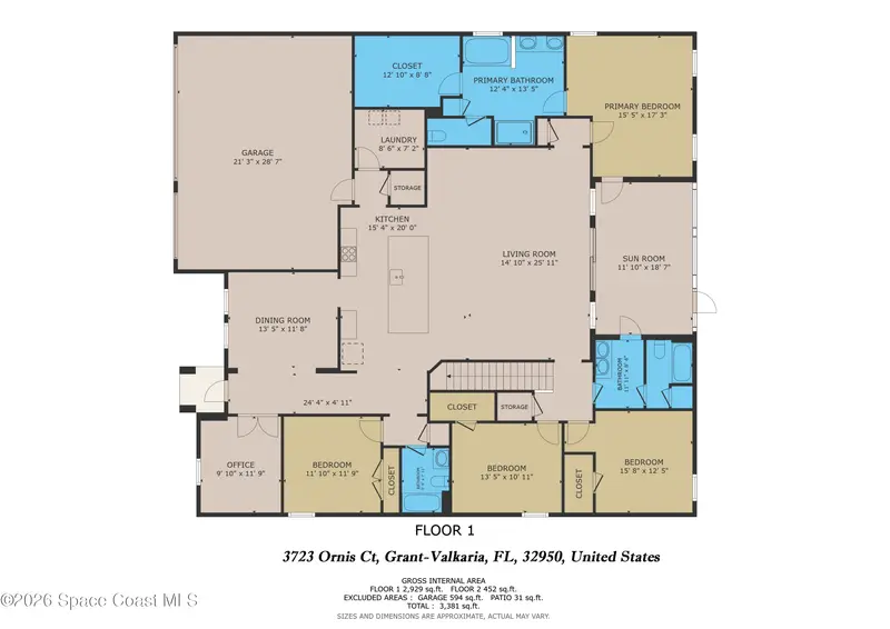 3723 Ornis Court, Grant-Valkaria, Fl 32950, FL
