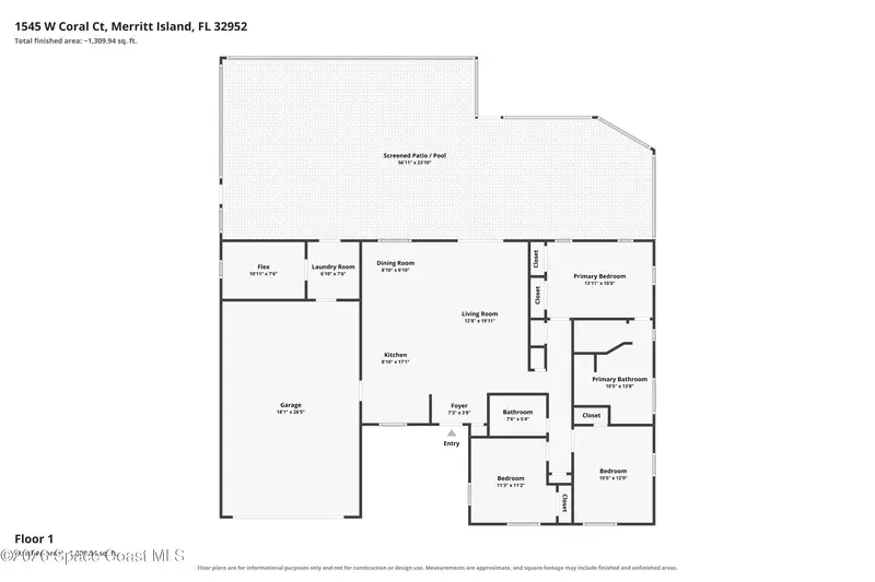 1545 W Coral Court, Merritt Island, Fl 32952, FL