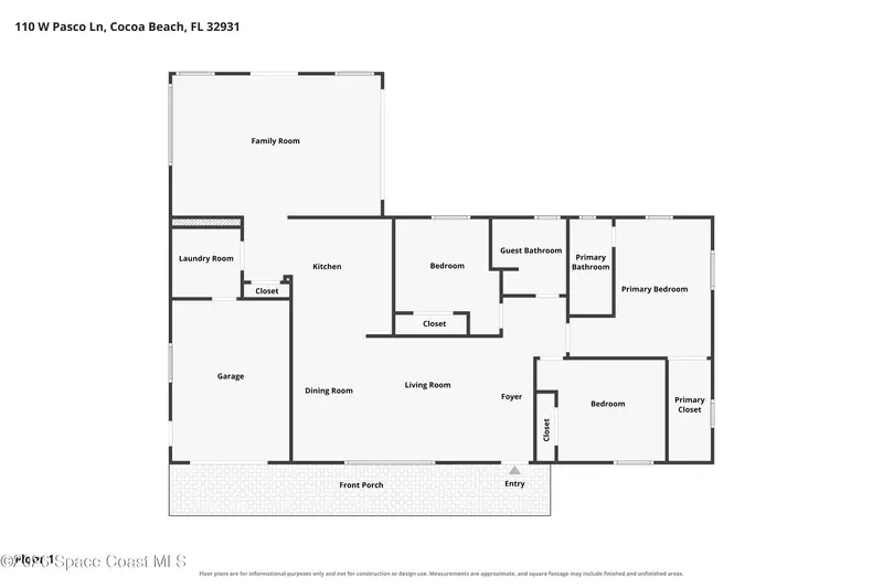 110 W Pasco Lane S, Cocoa Beach, Fl 32931, FL