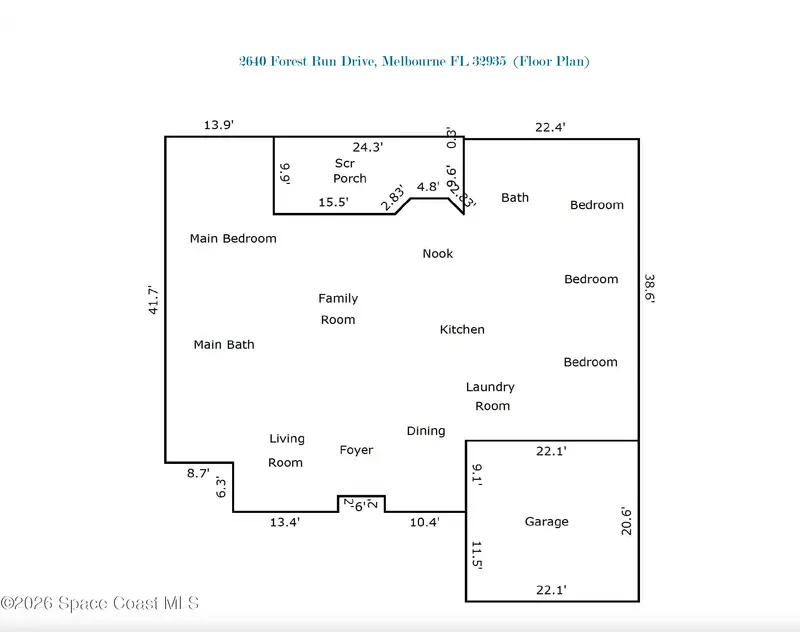 2640 Forest Run Drive, Melbourne, Fl 32935, FL