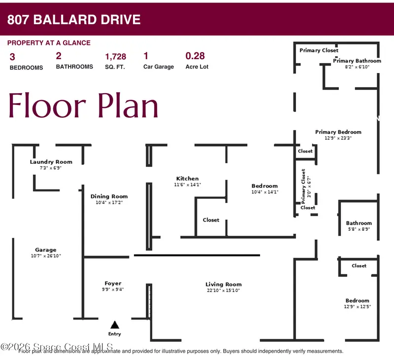 807 Ballard Drive, Melbourne, Fl 32935, FL