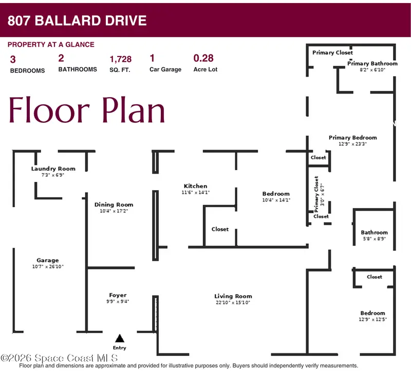 807 Ballard Drive, Melbourne, Fl 32935, FL