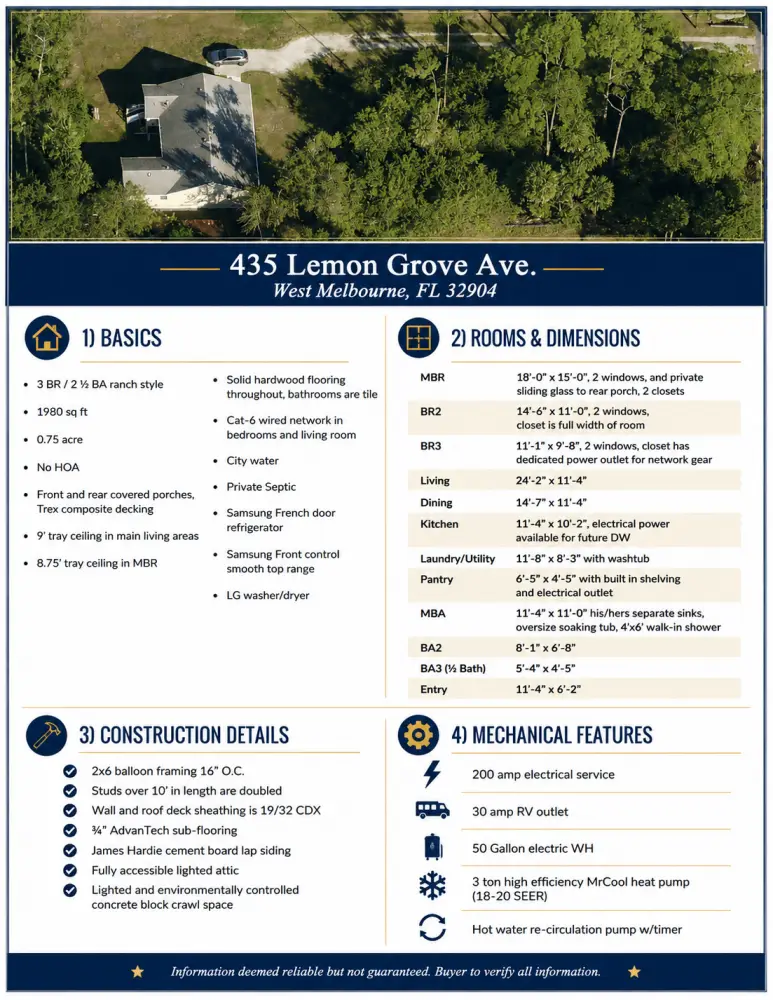 435 Lemon Grove Avenue, Melbourne, Fl 32904, FL